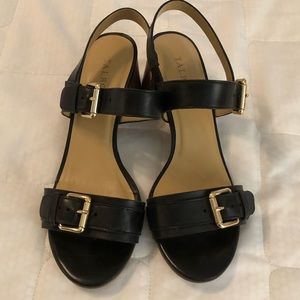 Talbots black buckle sandal